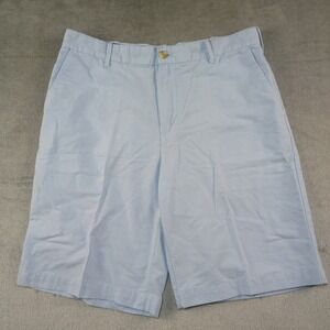 Izod Chino Shorts Mens Sz 34 Pastel Baby Blue Bermuda Preppy Coastal Golf Office